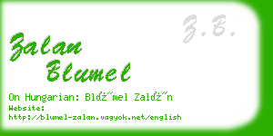 zalan blumel business card